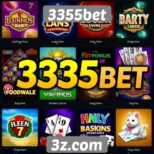 Diversidade de jogos disponíveis no 3355bet